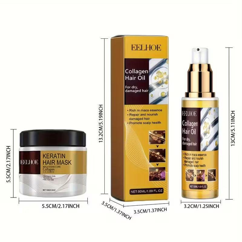(2x1) Mascarilla de Keratina + Aceite de Colágeno