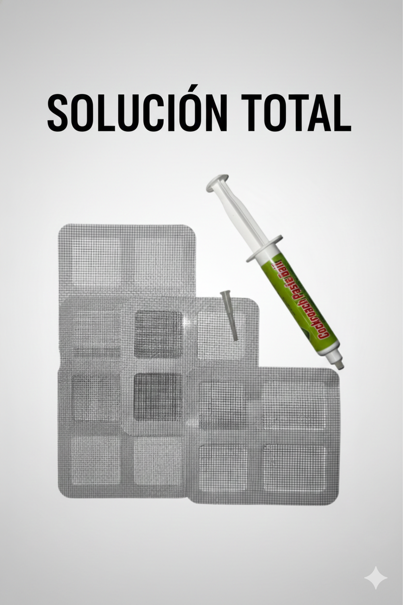 Gel Exterminador de Cucarachas + 4 Rejillas Tapa Tuberías 🪳