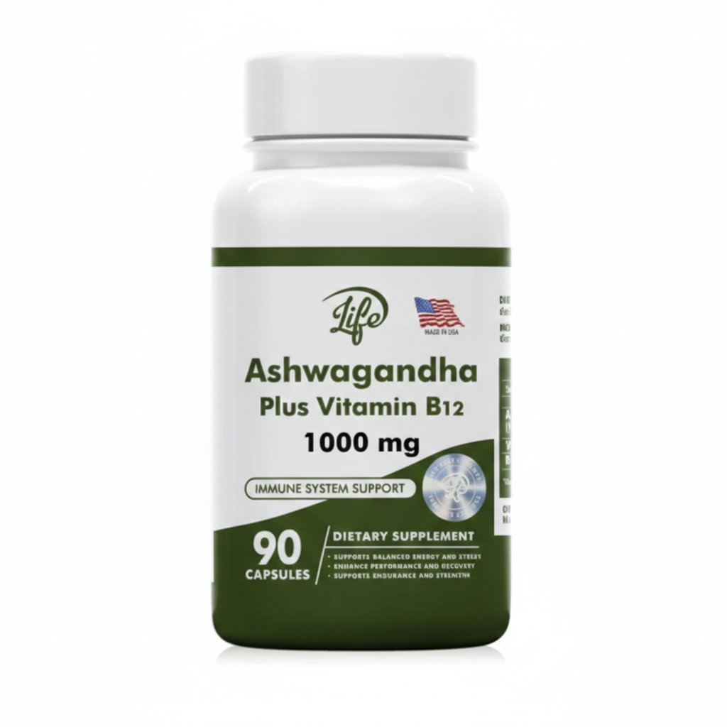 ASHAWAGANDA + B12 X 90 CAPSULAS 🌱 (PARA 3 MESES)