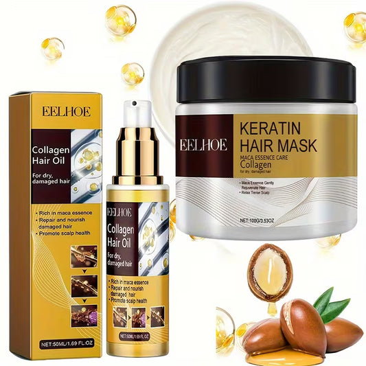 (2x1) Mascarilla de Keratina + Aceite de Colágeno